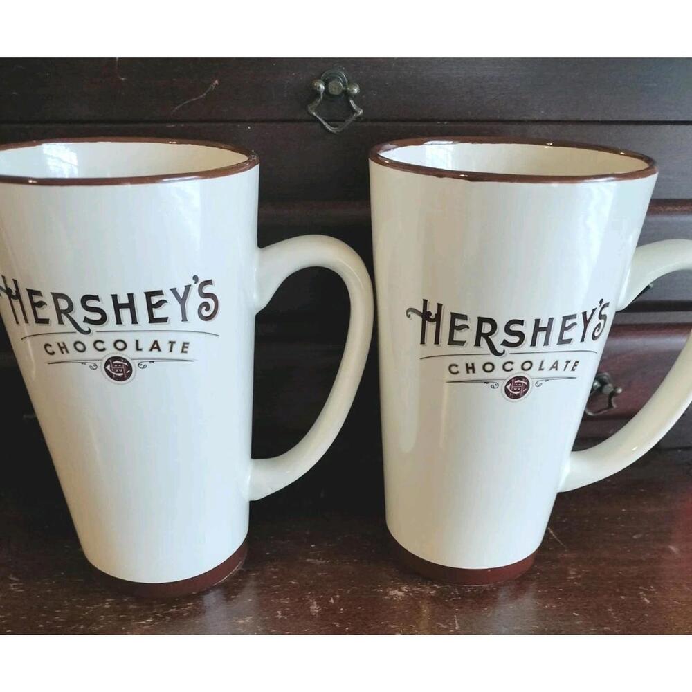 Hershey Chocolate Large Coffee Mug‎ Cup Galerie Tea 16 Ounces Set of 2